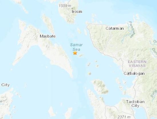 菲律宾附近海域发生6.7级地震 震源深度10公里