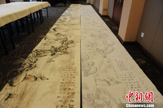 12米长反映杨升庵典故画卷《清白与丹心》面向公众展出