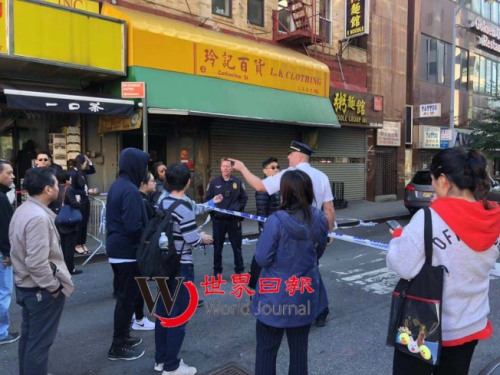 警方到场封街调查。(图片来源：美国《世界日报》张晨/摄)