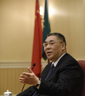 File photo: Chui Sai-on, Chief Executive of the Macao Special Administrative Region. (Photo/Xinhua)