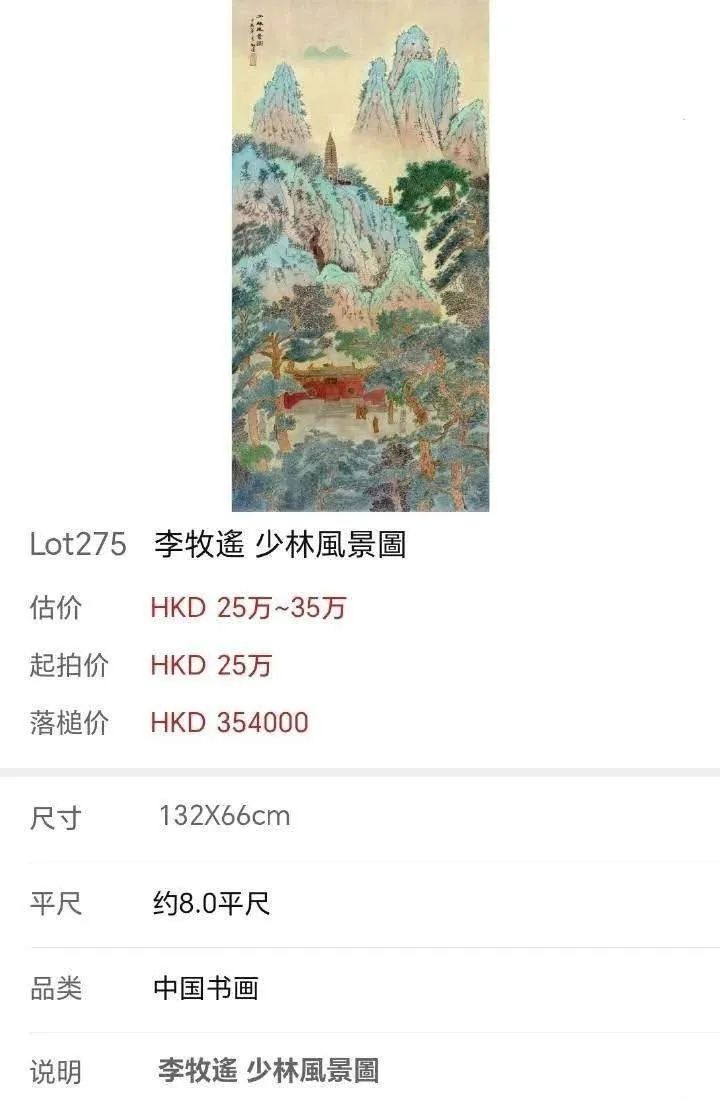 画家李牧遥绘画作品进入国际艺术品市场